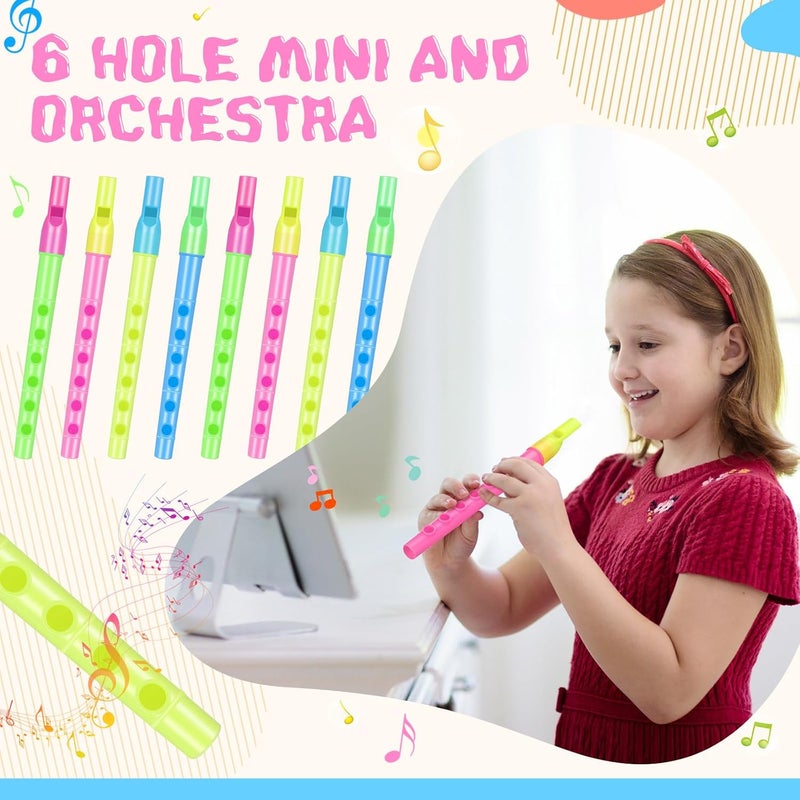 Lukmaa 200 Pcs 6.3 Inches Soprano Recorder Bulk 6 Hole Plastic Recorders for Kids Mixed Color Plastic Flute Musical Instruments Toy for Kid Party Favors Beginners Gifts School Performance - Image 4